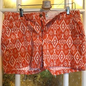 Old Navy orange ikat print Size